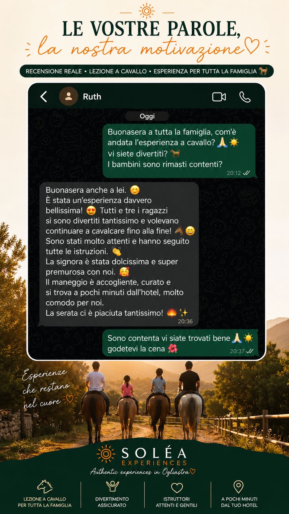 WhatsApp review — Horse riding — Ruth